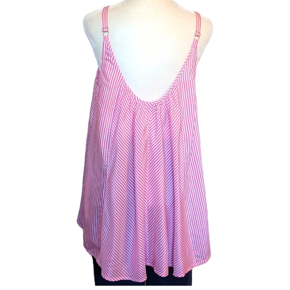 NEW Tommy Bahama Palm Cove Pink and White Striped Swing Cami Top Small MSRP $100 - Picture 5 of 16